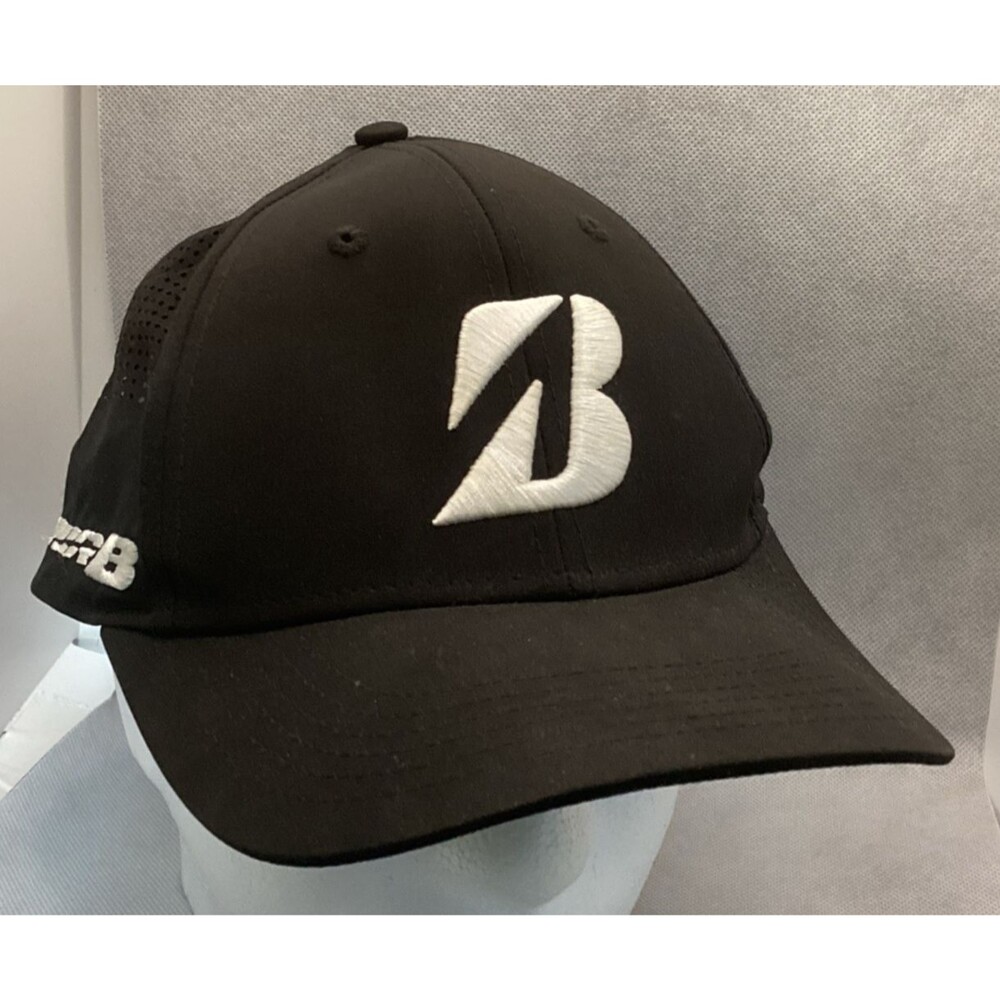 Bridgestone Golf Hat Tour B Strap-Back Adjustable Black